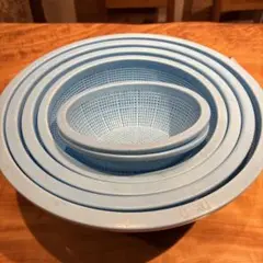 業務用プラスチック ザル レトロポップ 6個セット 昭和レトロ 籠 かご