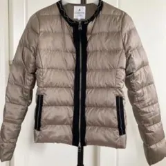 【難あり】LANVIN ランバンオンブルー　メタリックラインダウンジャケット