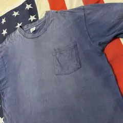 超希少&鬼フェード!VTG1990’sナス紺ポケTEE XLサイズUSA耳付きのサムネイル