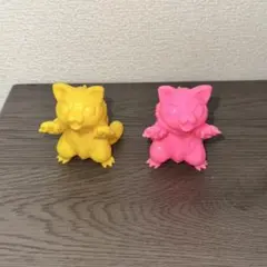 ☆いきむ犬☆ピンク色 ver ☆フィギュア☆おまけ付☆平成レトロ
