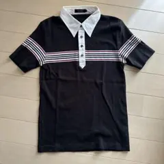 新品タグ付きPEARLY GATES レディース ポロシャツ ネイビー リボン