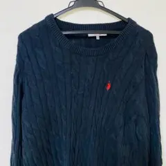 US POLO ASSN ケーブルニット セーター ビッグシルエット XL