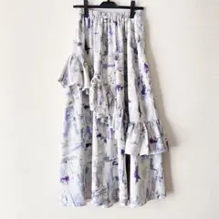 【美品】merry jenny スカート フリル ペイント パープルのサムネイル