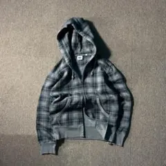 00s OLD UNIQLO ダブルジップパーカー ブロックチェック柄 - メルカリ