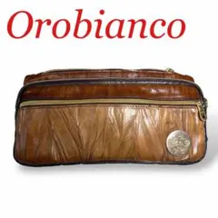 Orobianco オロビアンコ ボディバッグ ウエストポーチ ブラウン　レザー
