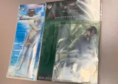 一番くじ　進撃の巨人　D賞・C賞リヴァイ・エレン　ビッグアクスタセット