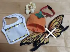猫用　首輪・かぶりものセット