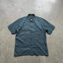 【極美品】BEAMS PLUS 総柄 ボタンダウンシャツ L キュプラ混 完売品