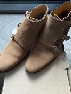 ZARA ブラウン スエードブーツ バックル付き