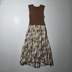 COCO DEAL 花柄 ニット ノースリーブワンピース