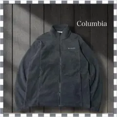 2258/コロンビア ワンポイント刺繍ロゴ フリースジャケットフルジップL