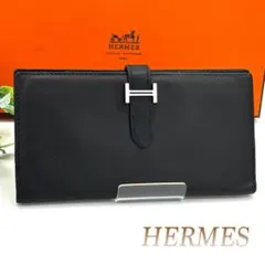 エルメス✨ベアン✨クラシック ブラウン 二つ折り 長財布 118 - メルカリ