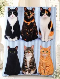k*n様 人気 猫バッグ　猫いっぱい　ストライプ　丈夫な新品トート　オリジナルのサムネイル