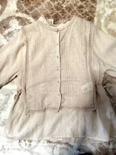 SM2　サマンサモスモス　綿麻レースベスト＆ブラウスセット