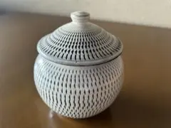 小鹿田焼 蓋物 壺 陶器 伝統工芸 3合つぼのサムネイル