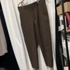 UNIQLO U ウールブレンドワイドフィットパンツ ブラウン Lサイズ