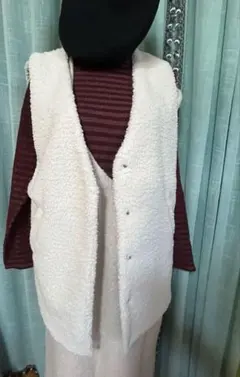 ボア・キルティングリバーシブルベスト