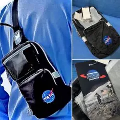 【新品タグ付】NASA ナサ ボディバッグ ショルダーバッグ ブラック