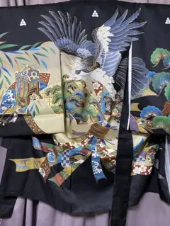即決価格☆特選豪華刺繍入、大将兜龍、多色友禅古代祝い文、新品正絹産着祝着京友禅染 新品「最高級品」正絹祝着京友禅豪華刺繍入り多色本金加工染、特選大将