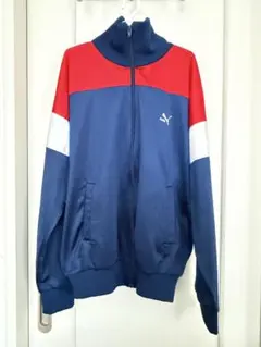 PUMA トラックジャケット　ネイビー/レッド サイズ6
