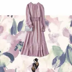 リリアンカラット　シアーチェックワンピース