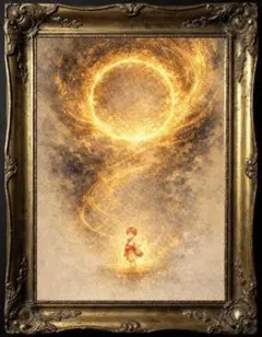 特級呪物【覚醒の光輪を降ろす守護の金導｜エネルギーアート】チョウピラコ様の祝画