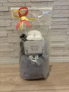 【新品未使用】オムツケーキ（女の子用）　グレー　プレゼント用