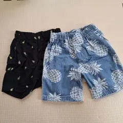 パイナップル柄半ズボン　2枚セット