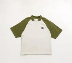 H&M ポロシャツ XL バイカラー オリーブ×ベージュ Tシャツ