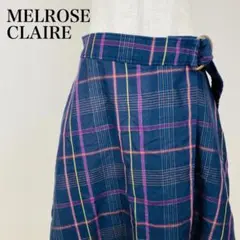 MELROSE CLAIRE メルローズ ロングスカート ラップ調 0563B