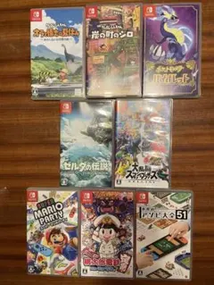 Switch ゲームソフトまとめ売り 大乱闘 マリオパーティ 桃鉄 ポケモン 等