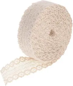 ☘️レースリボン 中空コットン 9m 結婚式 装飾 ギフト包装 ベージュ