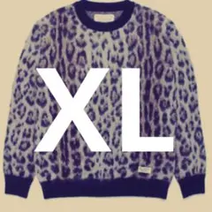 ワコマリア モヘア 希少 ジャガー柄 ニット セーター 丸首 XL 新品未開封