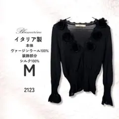 Blumarine ブルマリン Y2K 花 シルク 毛 カーディガン M 伊製のサムネイル