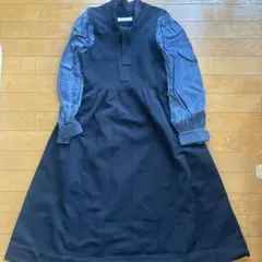 セルフォード　ボウタイニットワンピース　サイズ36 ネイビー