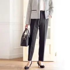 【新品】Honeys(ハニーズ)センタープレスパンツ66M着回しきれいめパンツ黒