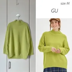 【新品タグ付】GU オーバーサイズハイネックニットチュニック(長袖)