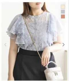 ☆新品☆アクアガール フリルカットソー 花柄 フラワー ブラウス 