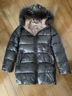 値引き　DUVETICA ダウンジャケット サイズ38 黒 ファー付き