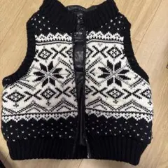 COMME CA ISM ノルディック柄ベスト 90