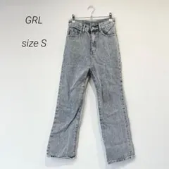 グレイル ケミカルデニム ジーパン ハイウエスト ストレートパンツ