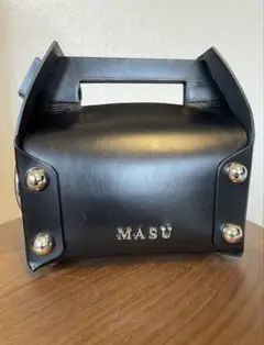 MASU LEATHER CAKE MINI BAG ケーキバッグ BLACK
