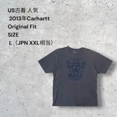 US古着Carhartt オリジナルフィット大判グラフィックTシャツ Lグレー