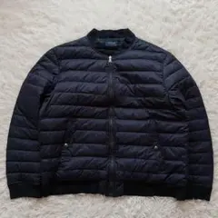 ポロラルフローレン ポニー刺繍 MA-1 ダウンジャケット ネイビー メンズXL