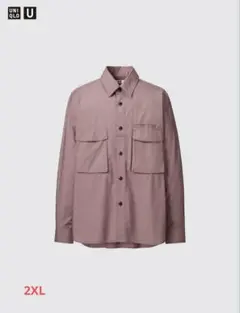 UNIQLO U ユーティリティオーバーサイズシャツ MEN XXL ブラウン