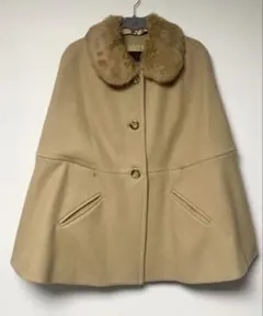 クローラー ポンチョコート ベージュ ケープコート