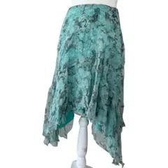 MAX MARA 花柄 フレアスカート 膝丈 グリーンのサムネイル