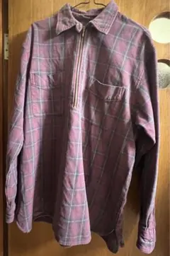 90s〜00s エディバウアーEddie Bauer ワークシャツ　ハーフジップ