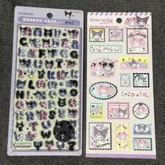 クーリア サンリオ 文字 moji ボンボンドロップシール クロミ / メロクロ