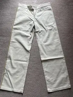 ライトグレー サイドストライプ チノパン